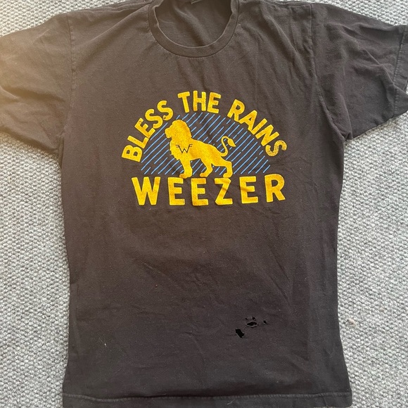 Large Black Tultex Weezer Bless the Rains T-shirt - Picture 2 of 3